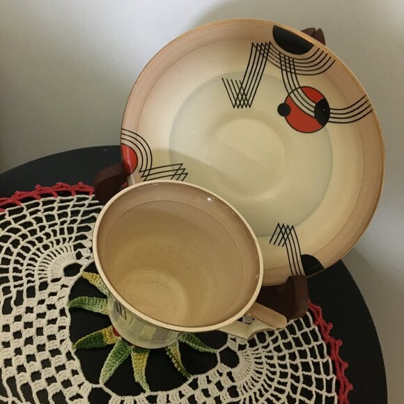 W R Midwinter Art Deco Porcelain Teacup & Saucer - Picture 4 of 12